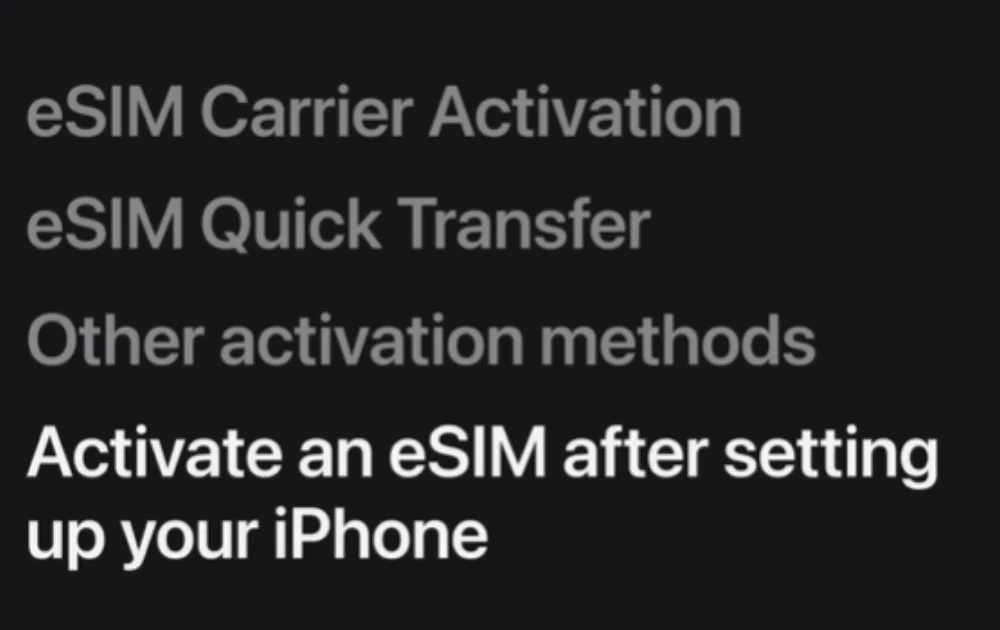 Activate eSIM on iPhone?